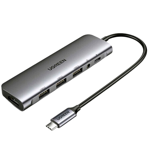 USB-хаб Ugreen CM136 6 в 1 USB-C / 3xUSB 3.0 / 1x4K HDMI / 1xType-C / 3.5-mm (80132) USB-хаб Ugreen CM136 6 в 1 USB-C / 3xUSB 3.0 / 1x4K HDMI / 1xType-C / 3.5-mm (80132)