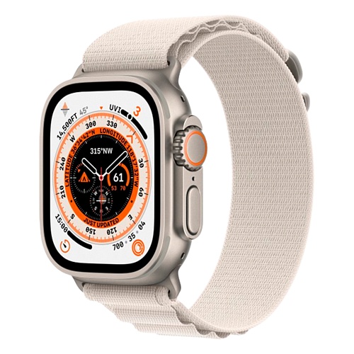 Смарт-часы Apple Watch Ultra 49mm Titanium Case with Starlight Alpine Loop Medium (MQF03/MQFR3)