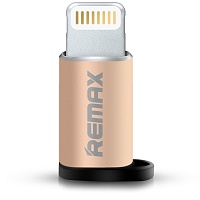 Переходник Remax Visual RA-USB2 microUSB to Lightning (Gold) Переходник Remax Visual RA-USB2 microUSB to Lightning (Gold)