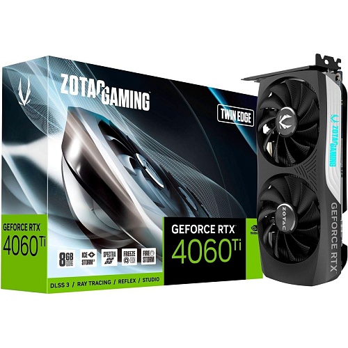 Відеокарта Zotac GeForce RTX 4060 Ti 8GB Twin Edge (ZT-D40610E-10M) EU - придбати в Дніпрі, Україні: ціна, характеристики | інтернет-магазин TOUCH