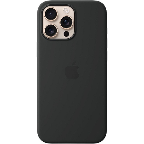 Чехол Silicone Case with MagSafe для Apple iPhone 16 Pro Max Black AAA