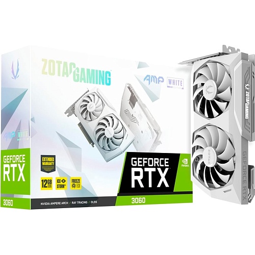 Відеокарта Zotac Gaming GeForce RTX 3060 AMP White Edition (ZT-A30600F-10P) - придбати в Дніпрі, Україні: ціна, характеристики | інтернет-магазин TOUCH