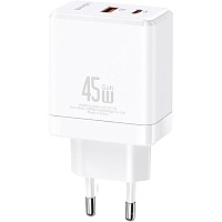 Мережевий зарядний пристрій Usams T58 US-CC178 GaN 45W White (CC178TC02) - придбати в Дніпрі, Україні: ціна, характеристики | інтернет-магазин TOUCH Мережевий зарядний пристрій Usams T58 US-CC178 GaN 45W White (CC178TC02) - придбати в Дніпрі, Україні: ціна, характеристики | інтернет-магазин TOUCH