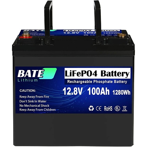 Аккумулятор Bate LiFePO4 12V (12.8V/100Ah/1280Wh)