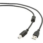 Кабель AТcom USB 2.0 AM/BM Ferrite 1.5m Black (5474)
