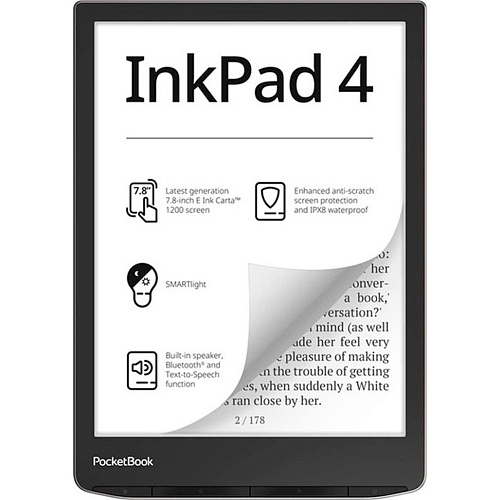 Електронна книга PocketBook 743G InkPad 4 Stundust Silver (PB743G-U-CIS, PB743G-U-WW) - придбати в Дніпрі, Україні: ціна, характеристики | інтернет-магазин TOUCH