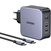 Мережевий зарядний пристрій Ugreen CD289 GaN Fast Charger 140W + Cable USB-C (90549) - придбати в Дніпрі, Україні: ціна, характеристики | інтернет-магазин TOUCH Мережевий зарядний пристрій Ugreen CD289 GaN Fast Charger 140W + Cable USB-C (90549) - придбати в Дніпрі, Україні: ціна, характеристики | інтернет-магазин TOUCH