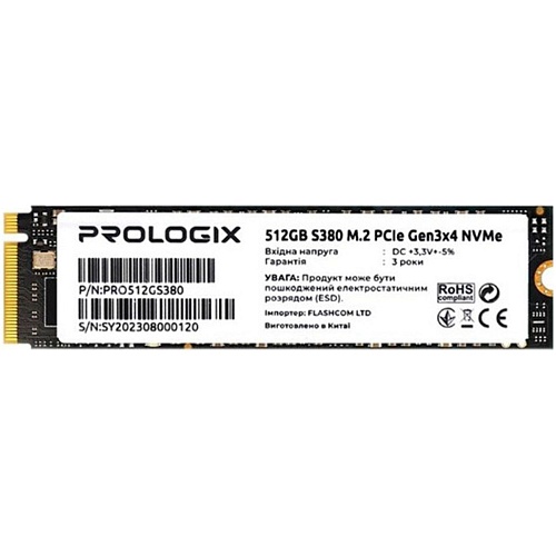 SSD накопичувач Prologix S380 512GB (PRO512GS380) - придбати в Дніпрі, Україні: ціна, характеристики | інтернет-магазин TOUCH
