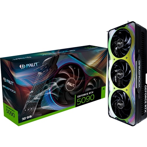 Відеокарта Palit GeForce RTX 5090 GameRock 32GB (NE75090019R5-GB2020G) UA - придбати в Дніпрі, Україні: ціна, характеристики | інтернет-магазин TOUCH