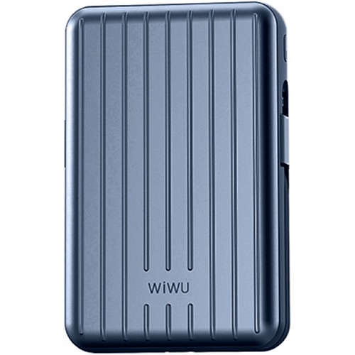 Внешний аккумулятор WiWU PP04 Trunk Series Magnetic Wireless 20000mAh 22.5W Blue (6936686411530)