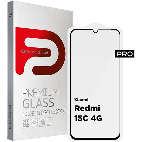 Захисне скло ArmorStandart Pro Glass для Xiaomi Redmi 15C 4G Black (ARM85416) - придбати в Дніпрі, Україні: ціна, характеристики | інтернет-магазин TOUCH