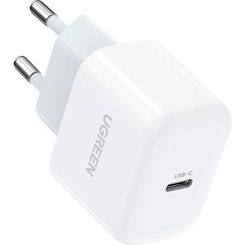 Мережевий зарядний пристрій Ugreen CD241 USB Type-C 20W Mini PD PD3.0 Fast Charger 3A White (10220) - придбати в Дніпрі, Україні: ціна, характеристики | інтернет-магазин TOUCH