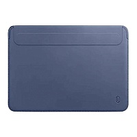 Чехол-карман WiWU MacBook New 13 Velcro Skin Pro III Leather Case (Navy Blue)