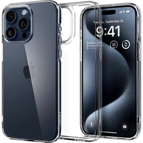 Чехол Spigen Ultra Hybrid Case для Apple iPhone 15 Pro Crystal Clear (ACS06707)