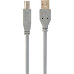 Кабель Maxxter USB 2.0 AM/BM 1.8m Gray (U-AMBM-6G)