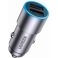 Автомобільний зарядний пристрій Ugreen CD130 Dual USB Car Charger 24W 2.4A Gray (50592) - придбати в Дніпрі, Україні: ціна, характеристики | інтернет-магазин TOUCH Автомобільний зарядний пристрій Ugreen CD130 Dual USB Car Charger 24W 2.4A Gray (50592) - придбати в Дніпрі, Україні: ціна, характеристики | інтернет-магазин TOUCH