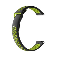 Універсальний ремінець для Amazfit Bip 20мм Black-Green (AMZBPSILNIKE-BSA)