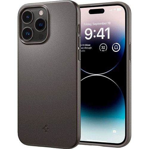 Чехол Spigen Thin Fit для Apple iPhone 14 Pro Gunmetal (ACS04782)