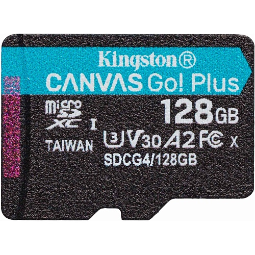 Карта пам'яті Kingston microSDXC Canvas Go! Plus 128GB Class 10 UHS-I U3 V30 A2 (SDCG4/128GBSP) - придбати в Дніпрі, Україні: ціна, характеристики | інтернет-магазин TOUCH