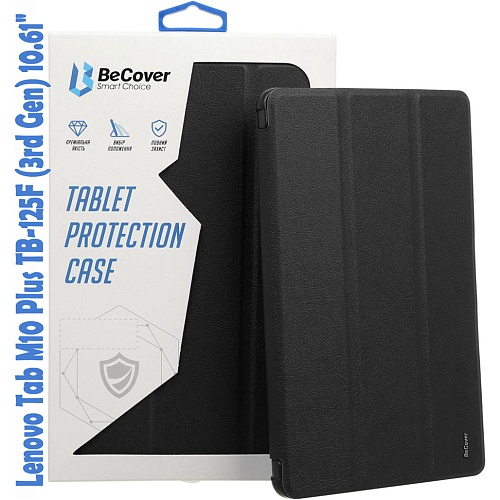 Чохол-книжка BeCover Smart Case для Lenovo Tab M10 Plus TB-125F (3rd Gen) Black - придбати в Дніпрі, Україні: ціна, характеристики | інтернет-магазин TOUCH