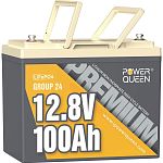 Акумулятор Power Queen Premium LiFePO4 12V (12.8V/100Ah/1280Wh) (BMS 100A/100A)