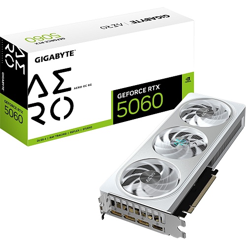 Відеокарта Gigabyte GeForce RTX 5060 AERO OC 8G (GV-N5060AERO OC-8GD) EU - придбати в Дніпрі, Україні: ціна, характеристики | інтернет-магазин TOUCH