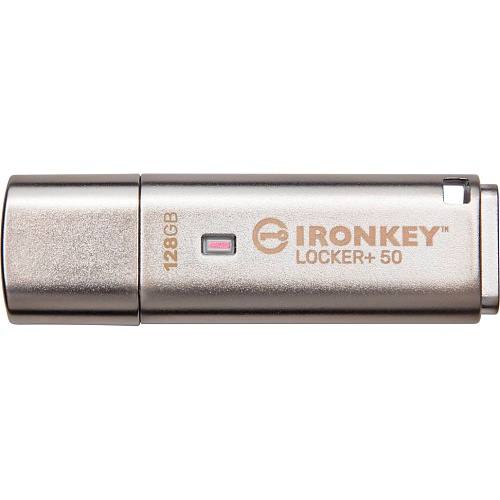 USB флеш-накопитель Kingston IronKey Locker Plus 50 128GB USB-A 3.2 Gen 1 Silver (IKLP50/128GB)