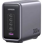 Мережевий зарядний пристрій Ugreen CD333 Nexode 300W GaN Wall Charger Gray (90903B)