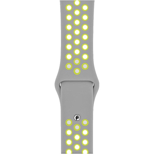 Ремешок Sport Nike для Apple Watch 42/44/45/46/49mm Gray/Yellow