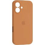 Чехол Silicone Case Camera Protect для Apple iPhone 16 Peach AA