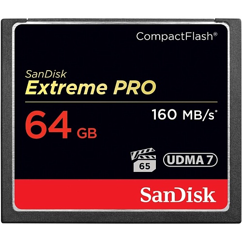 Карта памяти SanDisk CompactFlash 64GB Extreme Pro R-160MB/s (SDCFXPS-064G-X46)