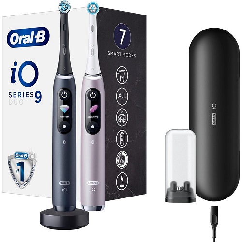 Электрическая зубная щетка Oral-B iO Series 9 Duo Black Onyx/Rose Quartz