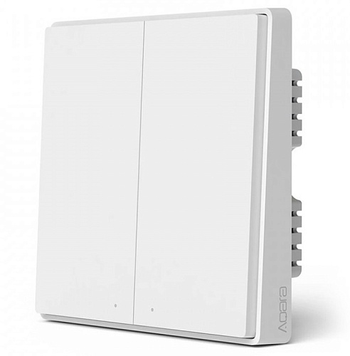 Умный выключатель двухклавишный с нулевой линией Aqara Smart Light Control ZigBee D1 (QBKG24LM)