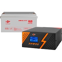 Источник бесперебойного питания (ИБП) LogicPower LPM-PSW-1500VA 12V + АКБ LPM-GL 12V - 150 Ah (29693)