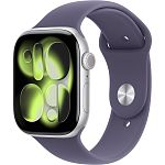 Смарт-часы Apple Watch Series 11 GPS 46mm Silver Aluminum Case with Purple Fog Sport Band S/M (MEV94)