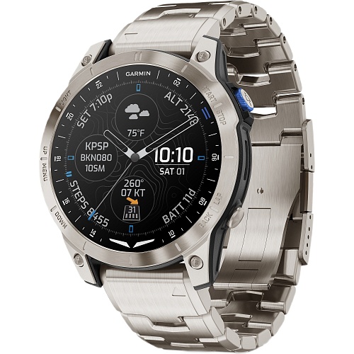 Смарт-часы Garmin D2 Mach 1 Aviator with Vented Titanium Bracelet (010-02582-50/51)