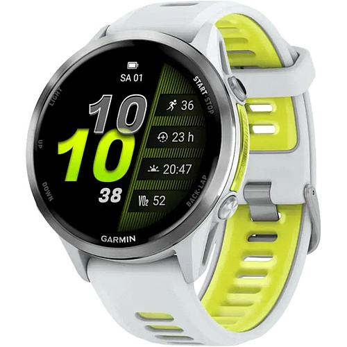Смарт-часы Garmin Forerunner 970 Titanium with Whitestone Case and Whitestone/Translucent Amp Yellow Band (010-02969-11)