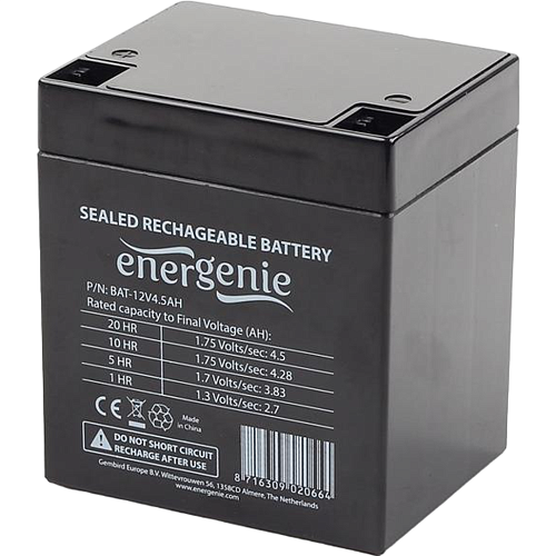Аккумулятор EnerGenie AGM 12V (12V/4.5Ah/54Wh) (BAT-12V4.5AH)