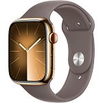 Смарт-годинник Apple Watch Series 9 GPS + Cellular 45mm Gold Stainless Steel with Clay Sport Band M/L (MRMT3)