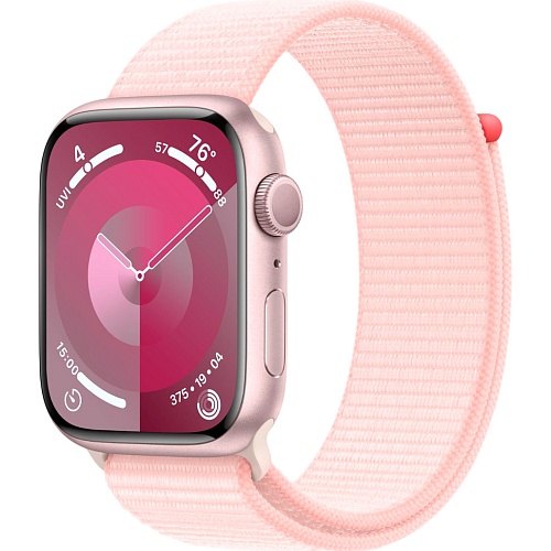 Смарт-часы Apple Watch Series 9 GPS 45mm Pink Aluminum Case with Light Pink Sport Loop (MR9J3)