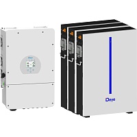 Система хранения энергии Deye SUN-12K-SG02LP1-EU-AM3 12kW + 3 АКБ RW-M6.1-B 18.4kWh (51.2V/120Ah/6144Wh)