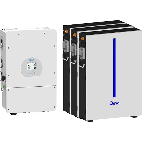 Система хранения энергии Deye SUN-12K-SG02LP1-EU-AM3 12kW + 3 АКБ RW-M6.1-B 18.4kWh (51.2V/120Ah/6144Wh)
