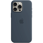 Чехол Apple Silicone Case with MagSafe для iPhone 15 Pro Max Storm Blue (MT1P3ZM/A)