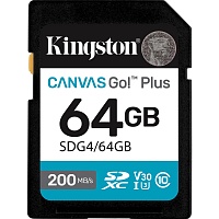 Карта пам'яті Kingston SDXC Canvas Go! Plus 64GB Class 10 UHS-I U3 V30 (SDG4/64GB) - придбати в Дніпрі, Україні: ціна, характеристики | інтернет-магазин TOUCH Карта пам'яті Kingston SDXC Canvas Go! Plus 64GB Class 10 UHS-I U3 V30 (SDG4/64GB) - придбати в Дніпрі, Україні: ціна, характеристики | інтернет-магазин TOUCH