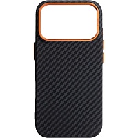 Чехол ArmorStandart LikeCarbon2 SE MagCase для Apple iPhone 17 Pro Max Black Orange (ARM89162)
