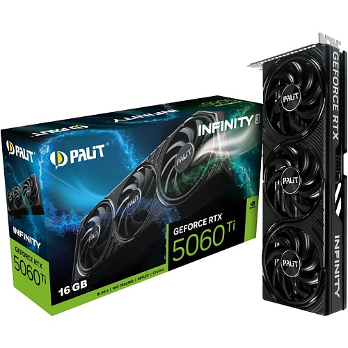 Відеокарта Palit GeForce RTX 5060 Ti Infinity 3 16GB (NE7506T019T1-GB2061S) UA - придбати в Дніпрі, Україні: ціна, характеристики | інтернет-магазин TOUCH