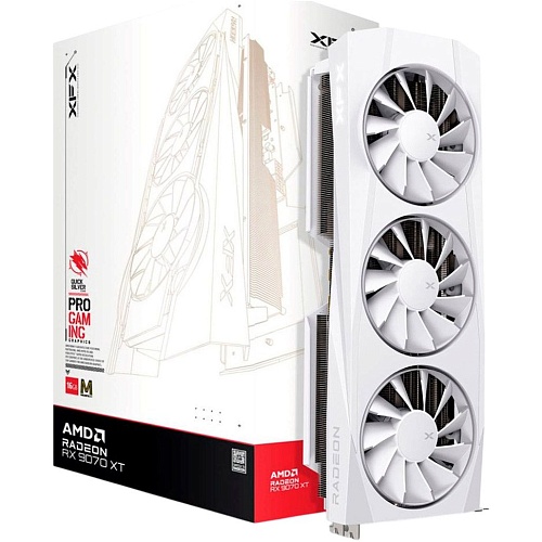 Видеокарта XFX Quicksilver AMD Radeon RX 9070 XT Magnetic Air Edition White (RX-97TMAQKW9) UA