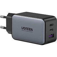 Сетевое зарядное устройство Ugreen CD244 USB-A + 2xUSB-C 65W GaN Tech Fast Charger Grey (10335) Сетевое зарядное устройство Ugreen CD244 USB-A + 2xUSB-C 65W GaN Tech Fast Charger Grey (10335)