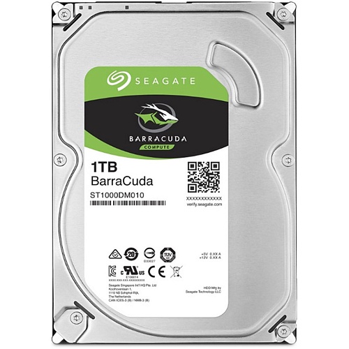 Жесткий диск 3.5" Seagate BarraCuda 1TB SATA 64MB (ST1000DM010)