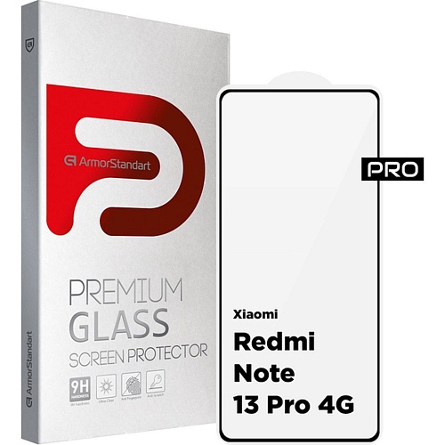 Захисне скло ArmorStandart Pro Full Glass для Redmi Note 13 Pro 4G/ Poco M6 Pro 4G/ Note 14S Black (ARM73387) - придбати в Дніпрі, Україні: ціна, характеристики | інтернет-магазин TOUCH